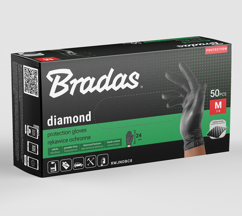 Rękawice ochronne DIAMOND nitrylowe M rozm. 7-8 3