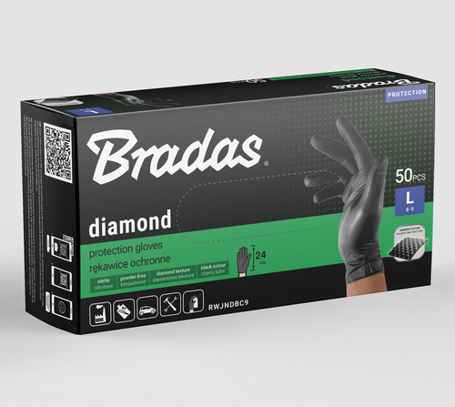 Rękawice ochronne DIAMOND nitrylowe L rozm. 8-9 3