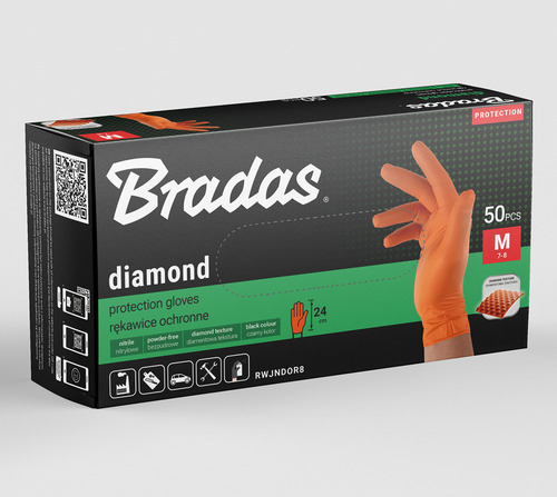 Rękawice ochronne DIAMOND nitrylowe M rozm. 7-8 3