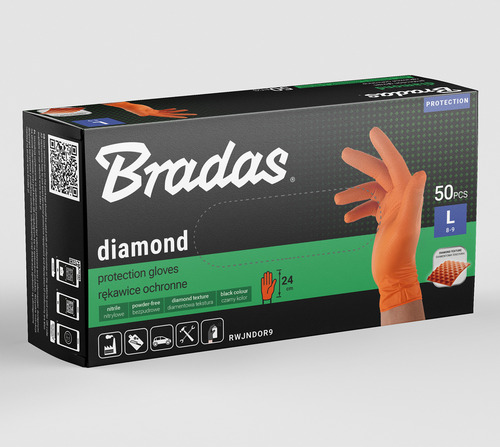 Rękawice ochronne DIAMOND nitrylowe L rozm. 8-9 3
