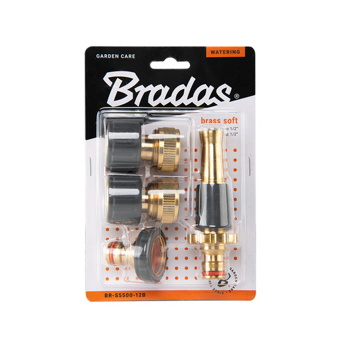 BRASS SOFT Zestaw na wąż 1/2", 4 elementowy 2