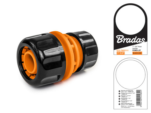 BLACK LINE Reparator do węża  1" / 3/4" z etykietą 2