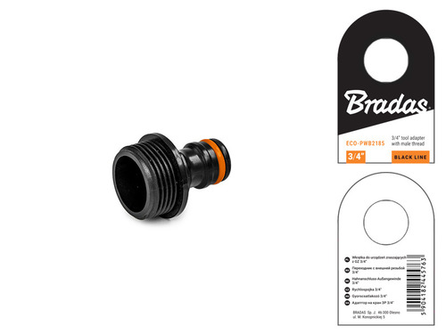 BLACK LINE Wkrętka do urządzeń zraszających GZ 3/4" z etykietą 2
