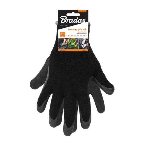 Rękawice ochronne TERMO GRIP BLACK lateks , rozmiar 10 3