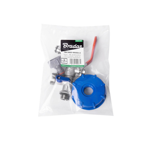 Zestaw - IBC nakrętka S60x6, kran z wyjściami na 2 x GZ 3/4" + 2 nyple 3
