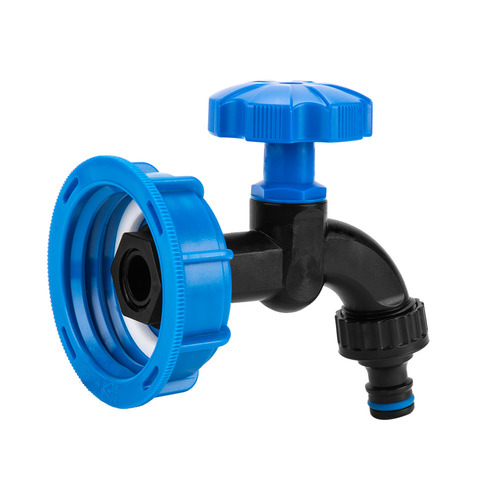 Zestaw - IBC nakrętka niebieska GW S60x6 z kranem GZ 1/2" 2