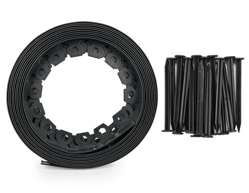 Zestaw z obrzeżem trawnikowym EASY BORDER - 40mm czarny 2