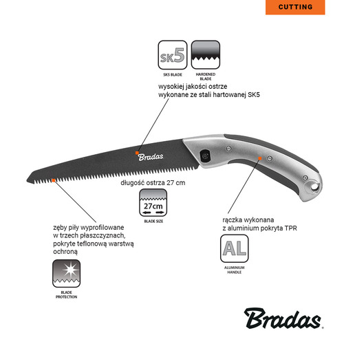 Piła V-SERIES-P RAZOR, teflon ostrze 27 cm 3