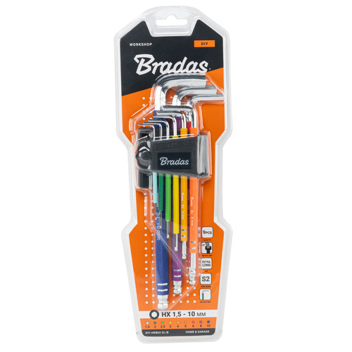 Zestaw kluczy imbusowych z kulką HX 1,5-10 mm 9 szt. multicolour / extra long 2