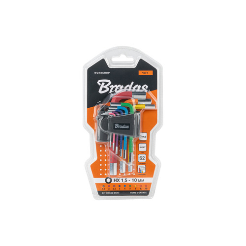 Zestaw kluczy imbusowych HX 1,5-10 mm 9 szt. multicolour / short 2