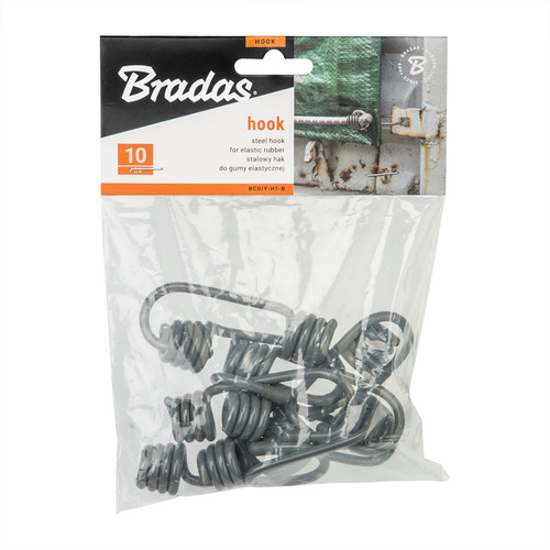 BUNGEE CORD HOOK hak stalowy, grey 2