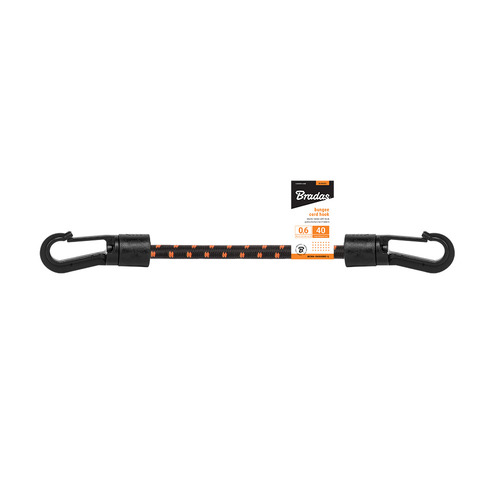 BUNGEE CORD LOCK HOOK guma elastyczna 0,6x40cm, hak-PVC, 2