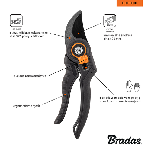 Sekator V-SERIES ostrze mijające, stal SK5 3
