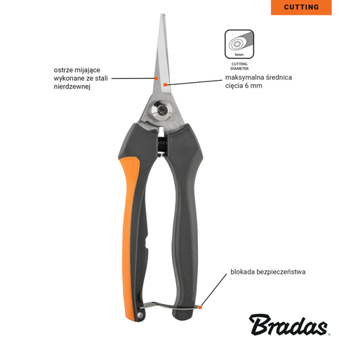 Sekator prosty V-SERIES ostrze proste, stal nierdzewna  2
