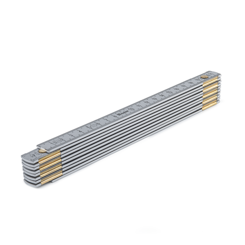 Miara składana ALUMINIOWA 2m sprężyna / kolor srebrny  2