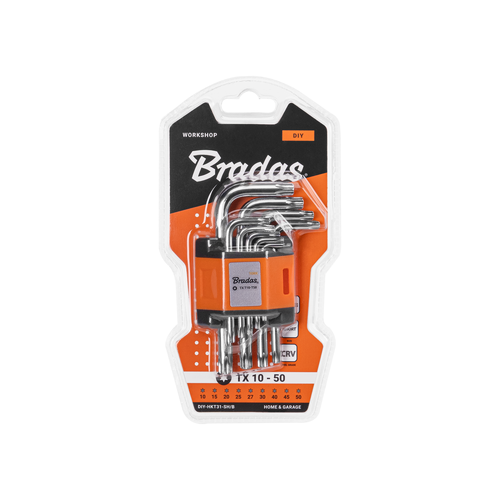 Zestaw kluczy TORX T10 - T50 9 szt. / Krótkie 2