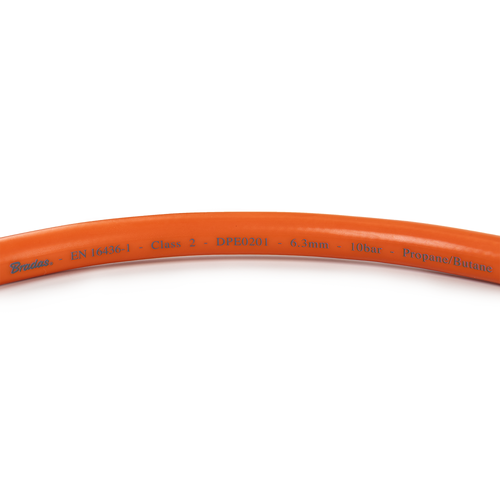 Wąż przyłączeniowy do gazu PROPAN-BUTAN z zakutymi złączami gwintowanymi  2 x 1/4" LH - 80cm  3