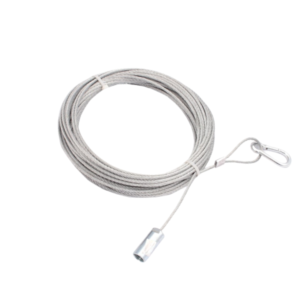 Linka kominiarska stalowa 15m x 3mm szekla/gwint 1