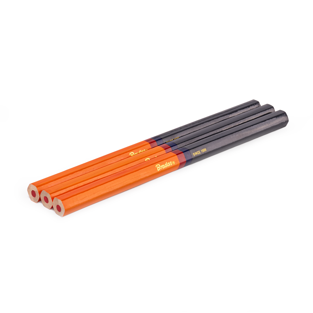  Ołówek budowlany 180 mm HEX 3 szt. dual colour  1