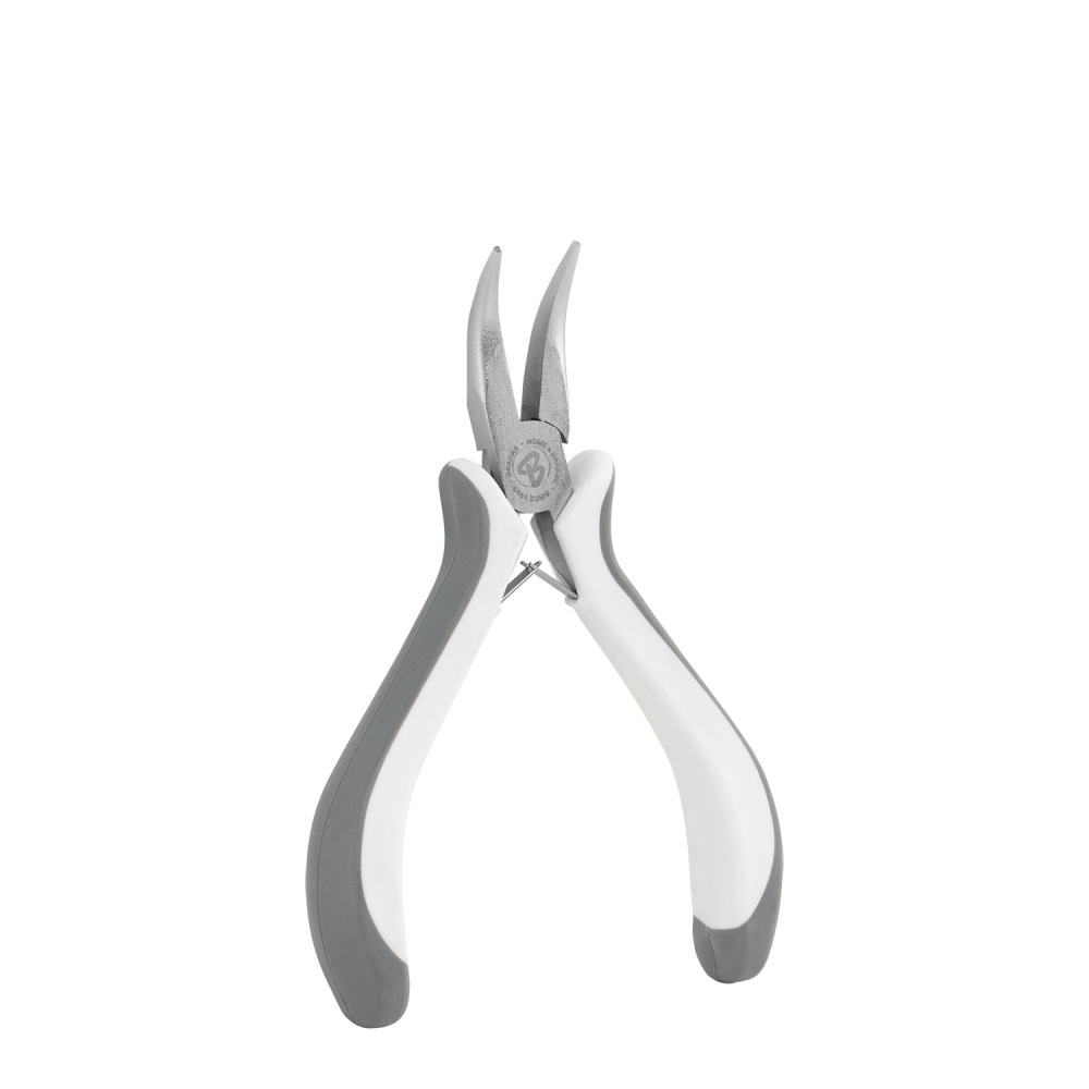 Szczypce wygięte MINI 125 mm niklowane WHITE LINE  1
