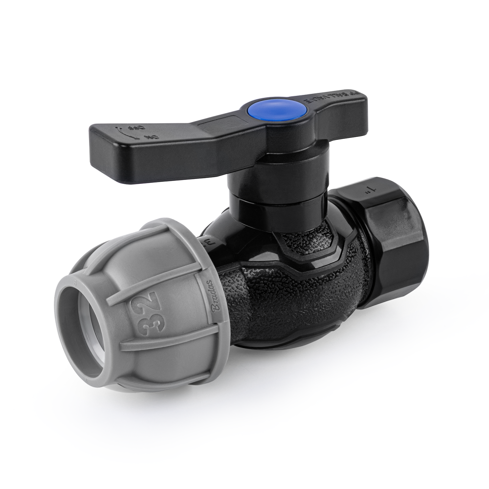 Zawór kulowy PN10 do rur PE 32 mm / 1"  1