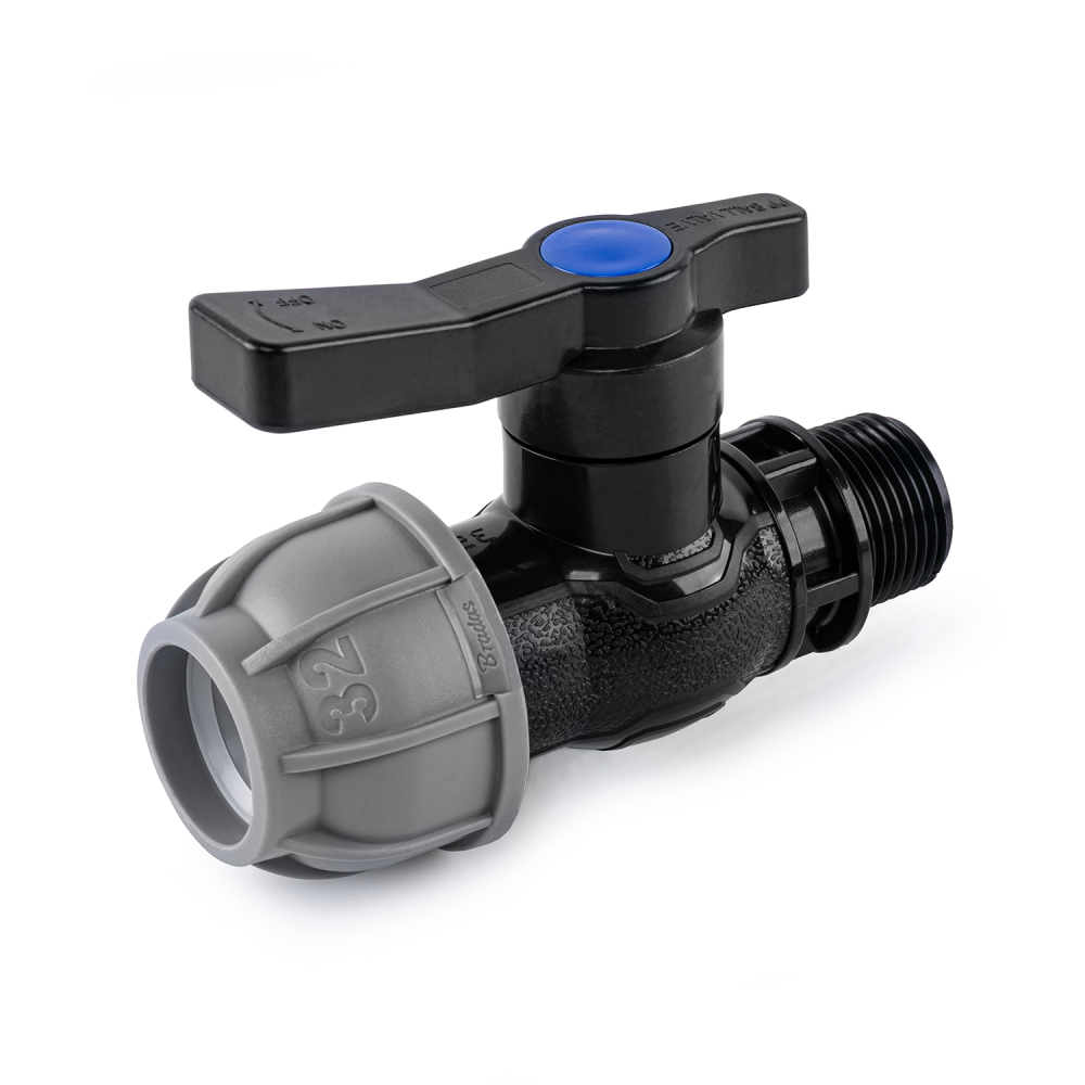 Zawór kulowy PN10 do rur PE  32 mm / 1"  1