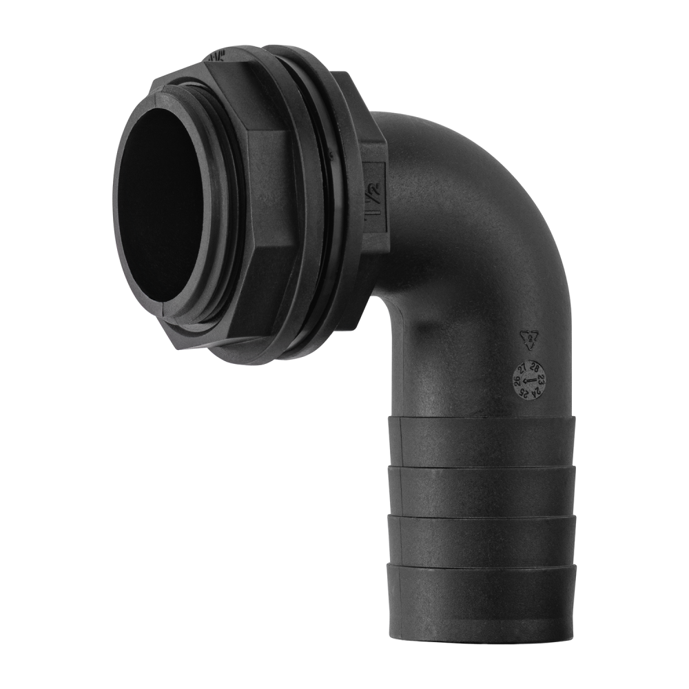Przepust / przyłącze kątowe do zbiornika 1 1/2" - 1 1/2" woreczek 1