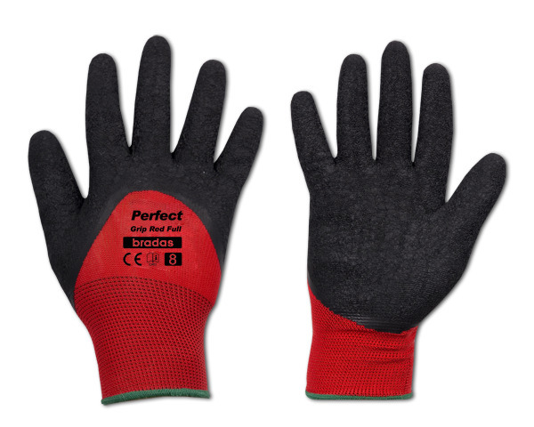 Rękawice ochronne PERFECT GRIP RED FULL lateks, rozmiar 10 1