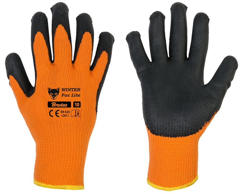 Rękawice ochronne WINTER FOX LITE lateks, rozmiar 9 1