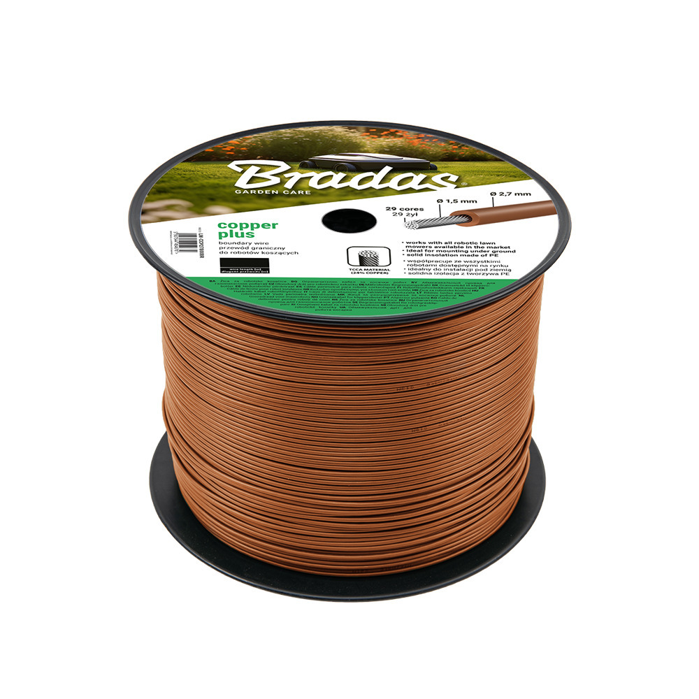 COPPER PLUS Przewód graniczny do robotów koszących 2,7mm x 500m 1