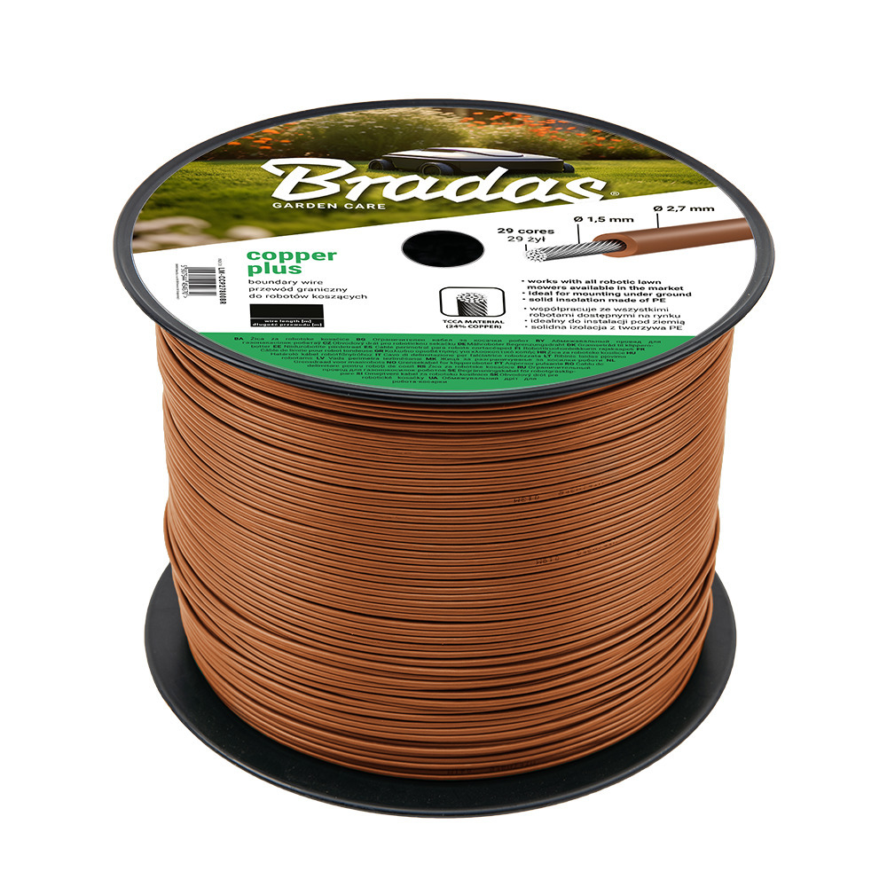 COPPER PLUS Przewód graniczny do robotów koszących 2,7mm x 800m 1