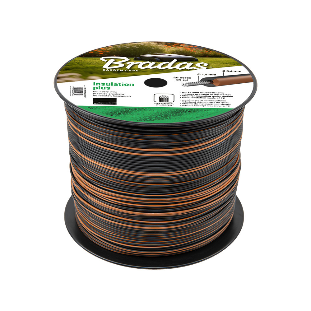 INSULATION PLUS Przewód graniczny do robotów koszących 3,4mm x 500m 1