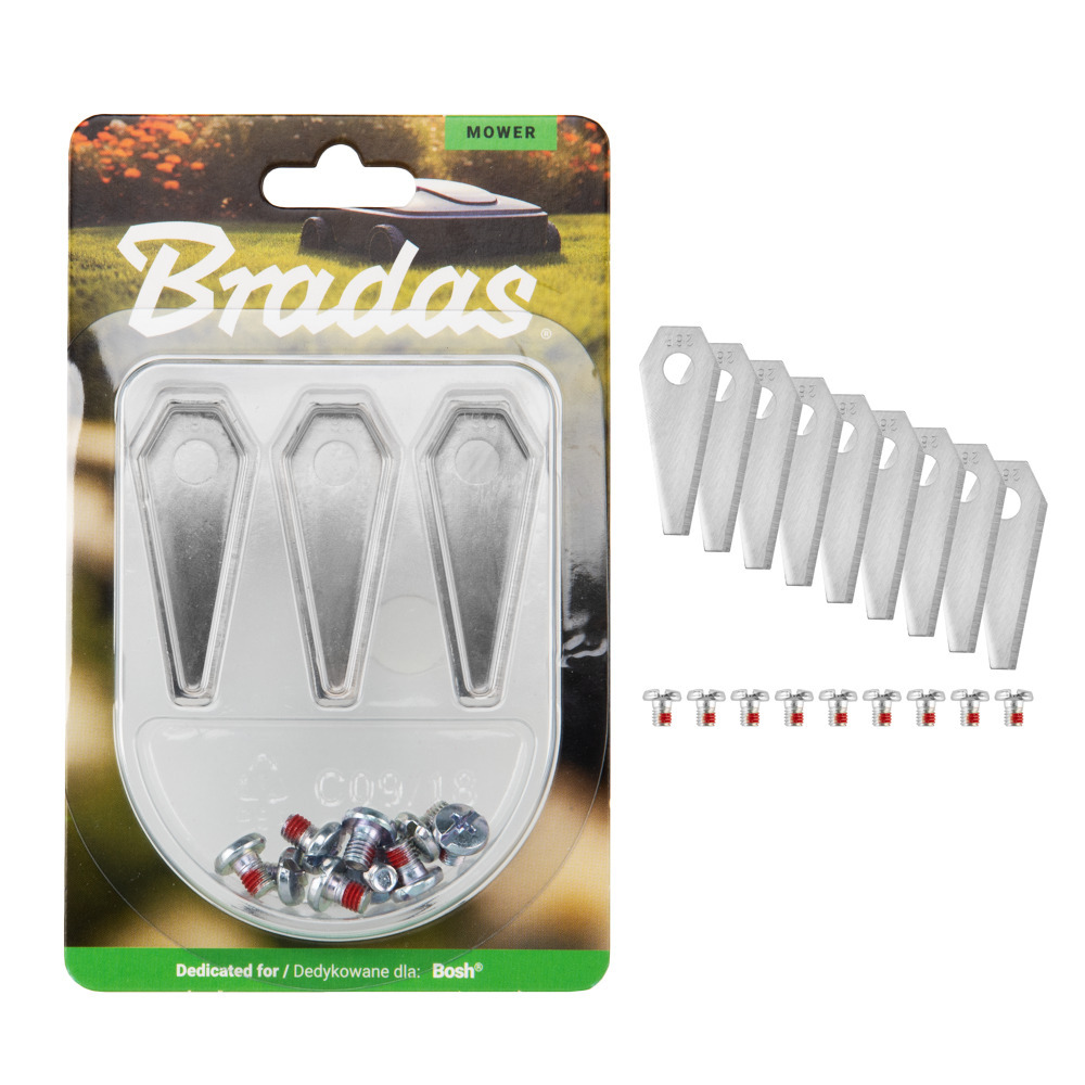 Noże do robotów koszących Bosch 9 sztuk NEUTRAL blister 1
