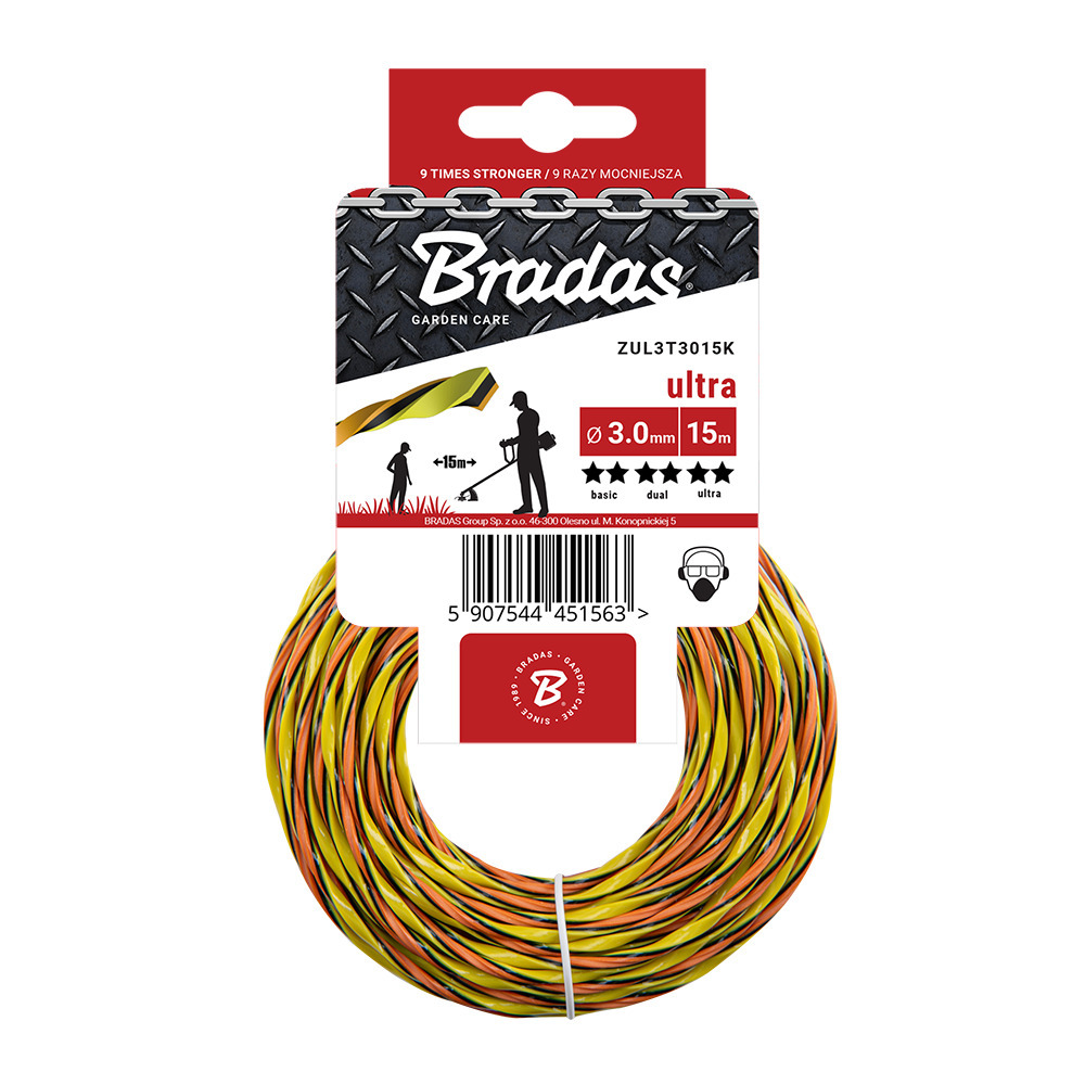 Żyłka ULTRA L3 twist, 2,4x15m / karta 1