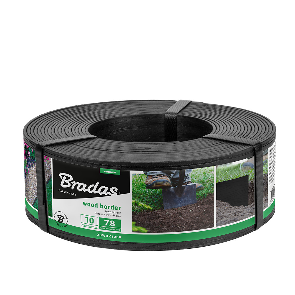 Obrzeże WOOD BORDER 78mm x 2,8mm x 10m - czarny 1