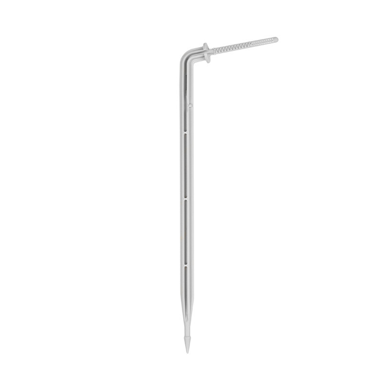 Długi kątowy kroplownik patykowy PREMIUM 2,2l/h, wtyk na wąż 3x5mm 1