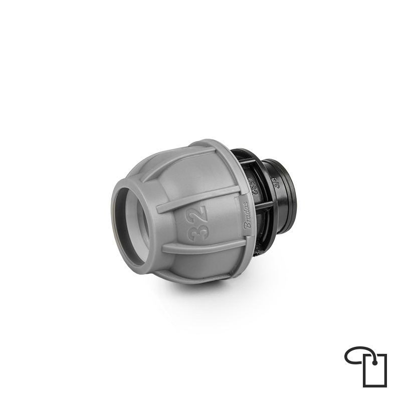 PN10 Łącznik do rur PE 25mm / GW3/4" - metka 1