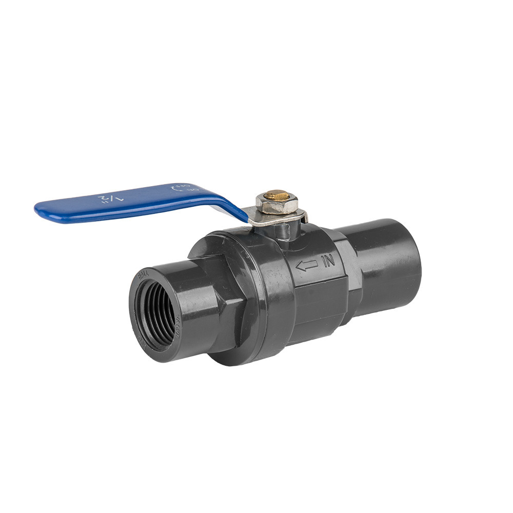 PN10 Zawór kulowy PVC, rączka SS - jednośrubunkowy / GW 2" / GW 2" 1