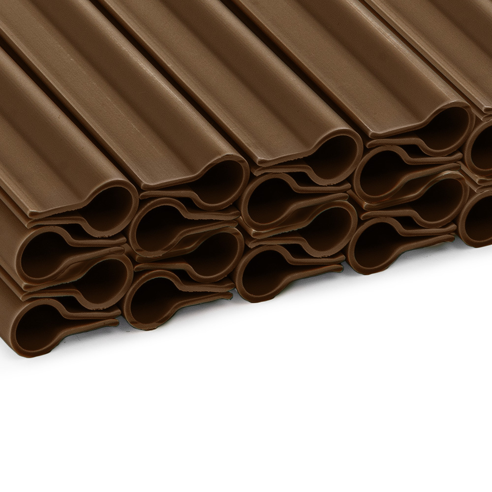 Klipsy do taśm/siatek ogrodzeniowych 200g/m2 19 cm - brązowe 1