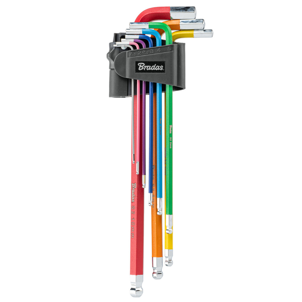 Zestaw kluczy imbusowych z kulką HX 1,5-10 mm 9 szt. multicolour / extra long 1