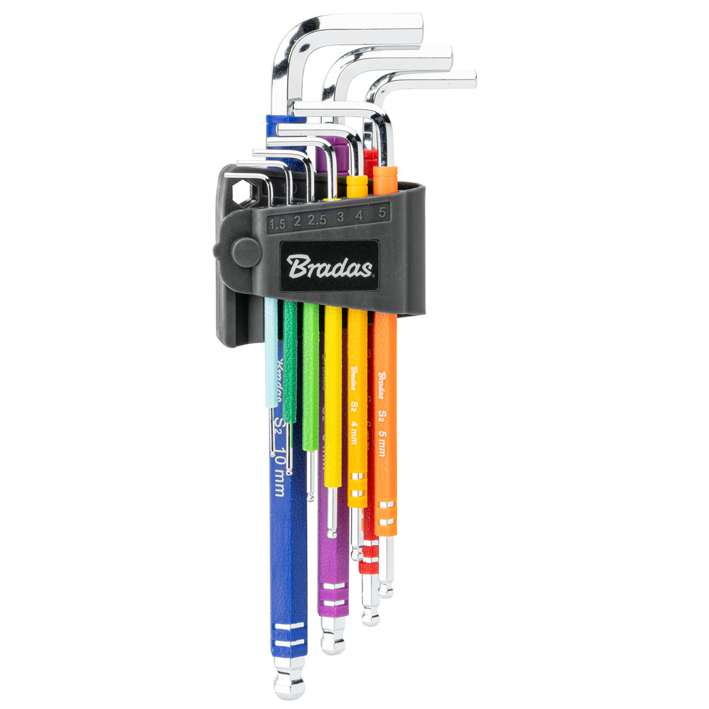 Zestaw kluczy imbusowych z kulką HX 1,5-10 mm 9 szt. multicolour / extra long 1