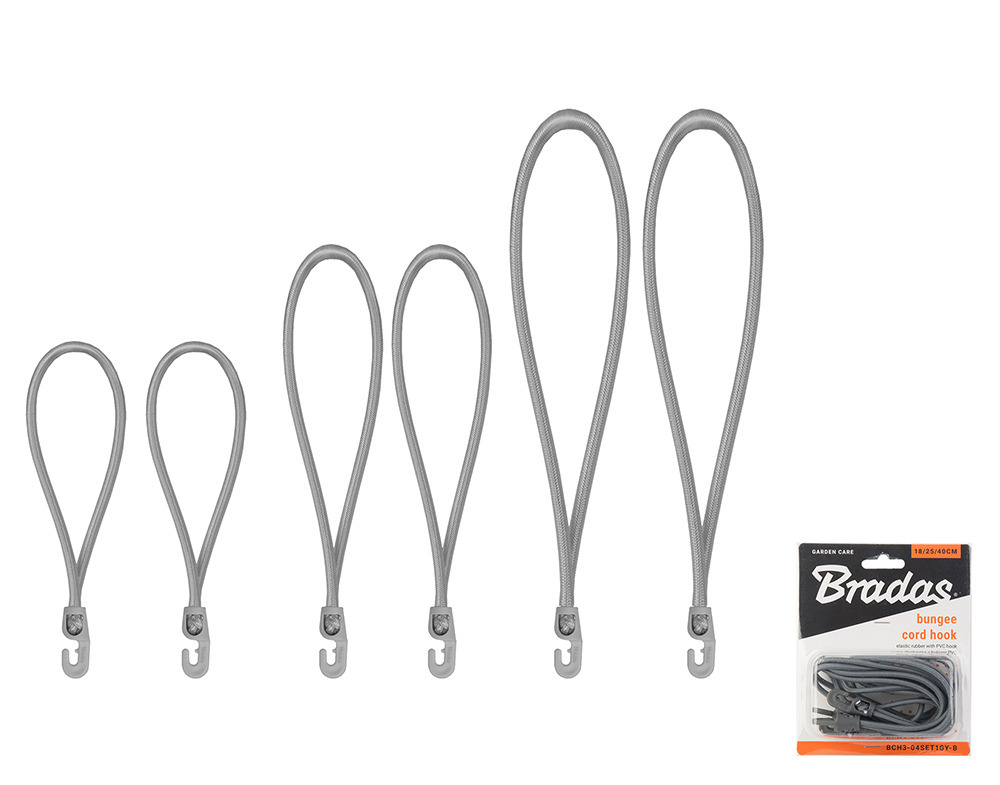 Zestaw gum z hakiem PVC BUNGEE CORD HOOK 1