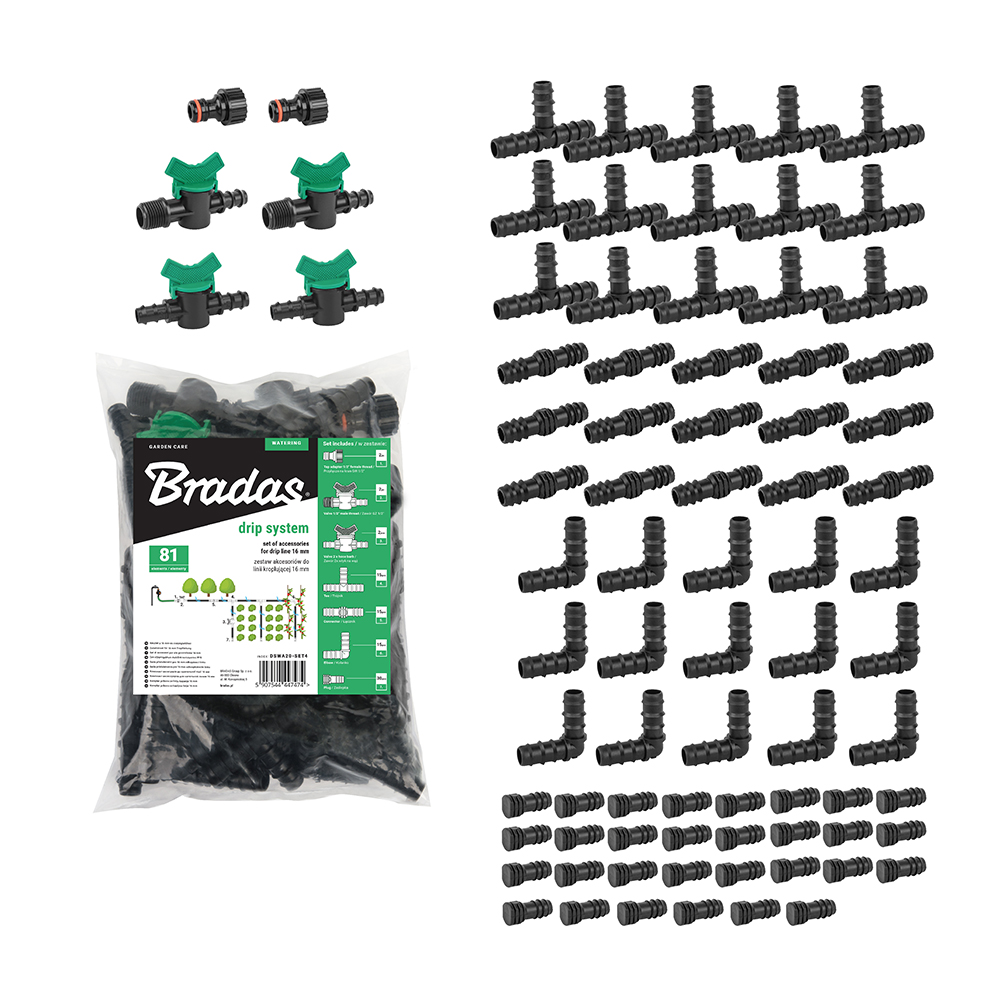 Zestaw akcesoriów do linii kroplującej 16mm - 81 szt. 1