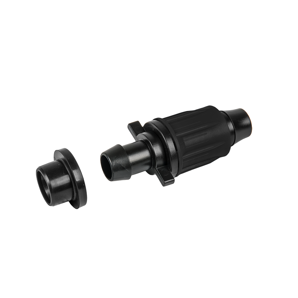 Łącznik QJ do rur kroplujących PE 16mm, wpinka do węża FLAT z uszczelką 1
