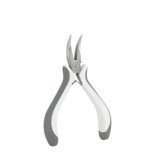Szczypce wygięte MINI 125 mm niklowane WHITE LINE  1