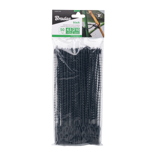 Opaska do mocowania roślin 4,5 x 210 mm czarna / 50 szt.  1