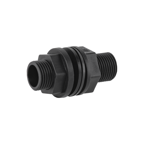 Przepust / przyłącze proste do zbiornika 1/2" - 1/2" 2x gwint zewnętrzny / woreczek  1