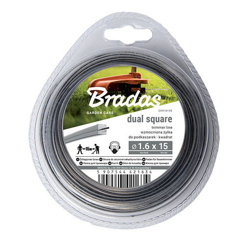 Żyłka RIPPER DUAL, kwadrat, blister 2,0mm x 15m 1