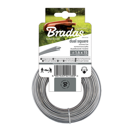 Żyłka RIPPER DUAL, kwadrat, karta 2,4mm x 100m 1