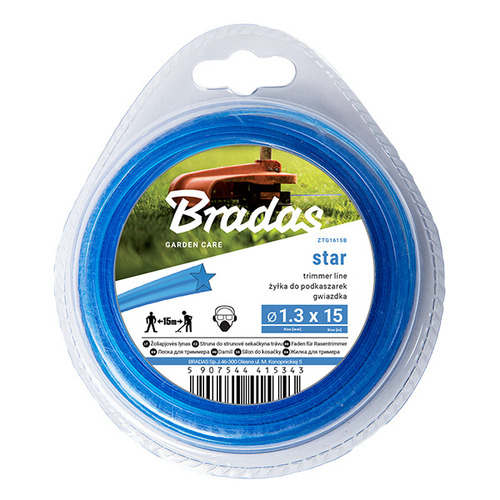 Żyłka TRIMMER, gwiazda, blister 1,3mm x 15m 1